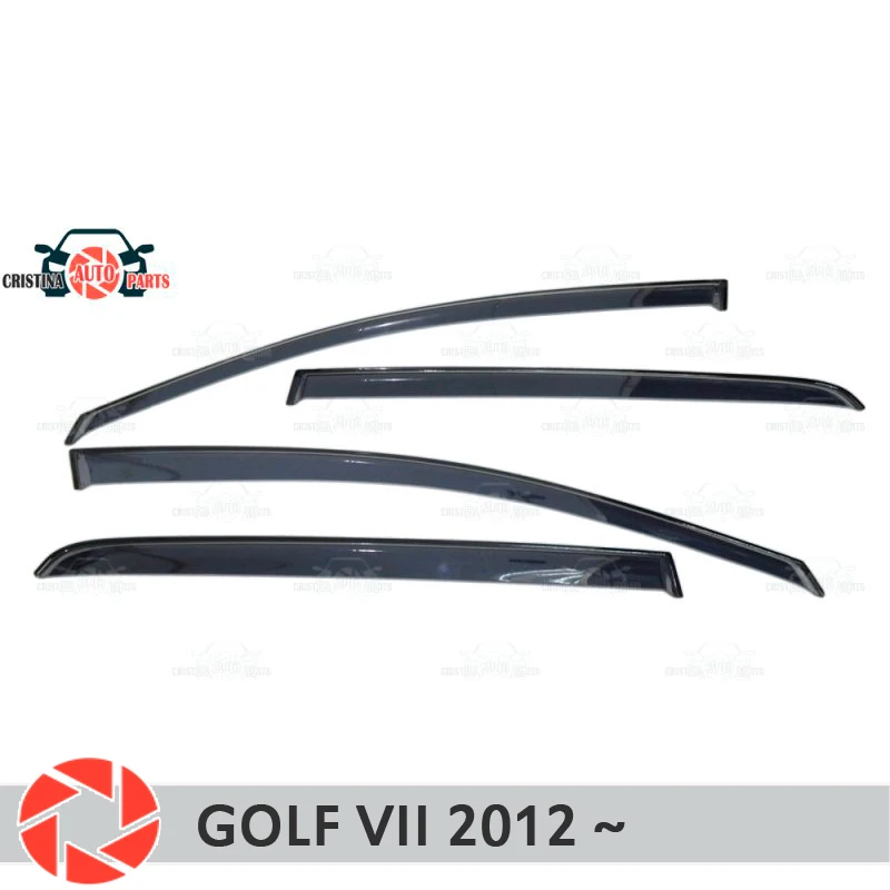 Window deflector for Volkswagen Golf 7 2012- rain dirt protection car styling decoration accessories molding | Автомобили и