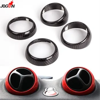 

Carbon Fiber Interior Front Dashboard Air Condition Cover Air Vent Outlet Trim Ring For Smart Fortwo Forfour W453 2015 - 2018