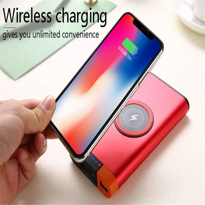 Power Bank 10000 Mah Qi wireless charging metal Slim Charger battery power bank large capacity For iphone 6/7/8 X Hot Sales Power Bank 10000 Mah Qi wireless charging metal Slim Charger battery power bank large capacity For iphone 6/7/8 X Hot Sales