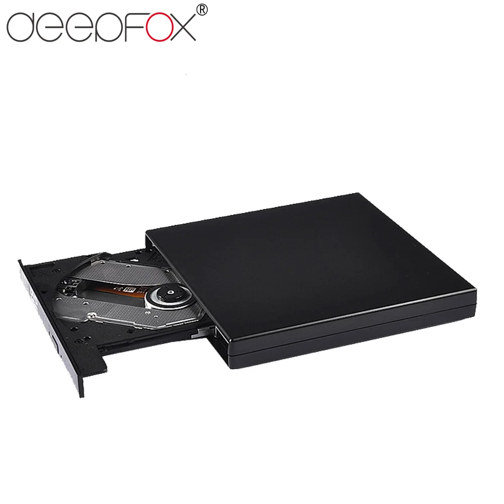Deepfox USB2.0 Внешний Оптический привод DVD Combo CD-RW rom горелки привод для ПК Mac ноутбук