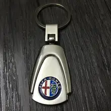 Автомобильный брелок для Alpha Romeo Chain Ring металлический брелок для ключей логотип авто модные аксессуары для автомобиля стиль