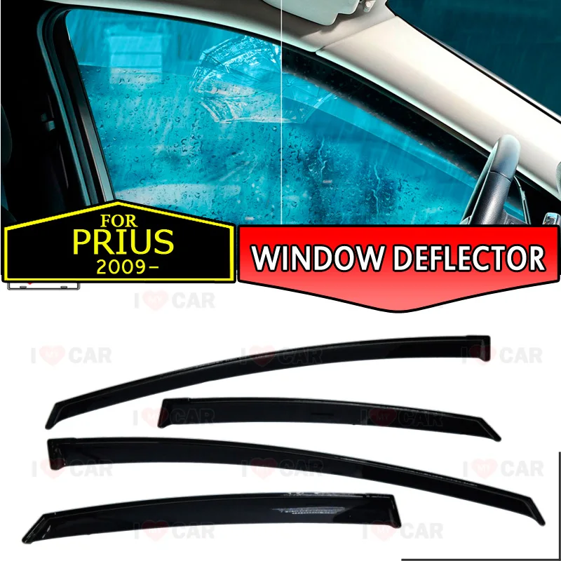 

Window deflectors for Toyota Prius 2009- car window deflector wind guard vent sun rain visor cover car styling
