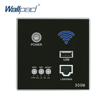 Black WIFI USB Charging WiFi Socket, USB Socket Wall Embedded Wireless AP Router Phone Wall Charger Free Shipping