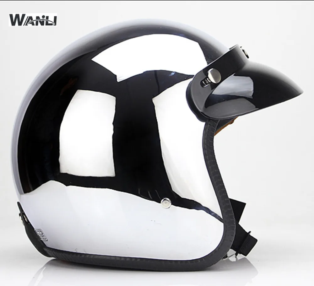 WANLI Brands Motorcycle helmet jet Vintage helmet Open face retro 3/4 half helmet casco capacete Retro Motocross Motorcycle