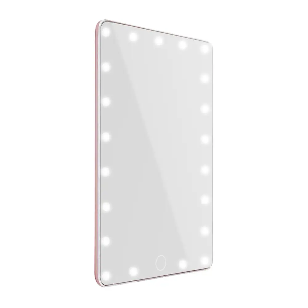 

Rose gold alumina + white light led light Smart touch Dimming makeup mirror 7.8 inch -1