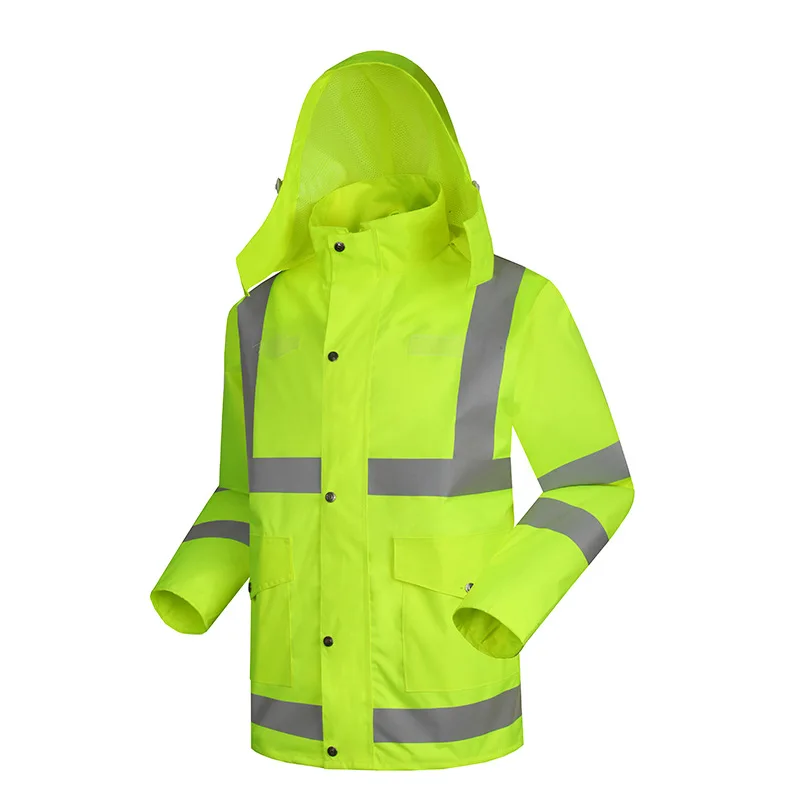 SPARDWEAR водонепроницаемый высокая видимость светоотражающие с подогревом полосы куртка и брюки дождевик