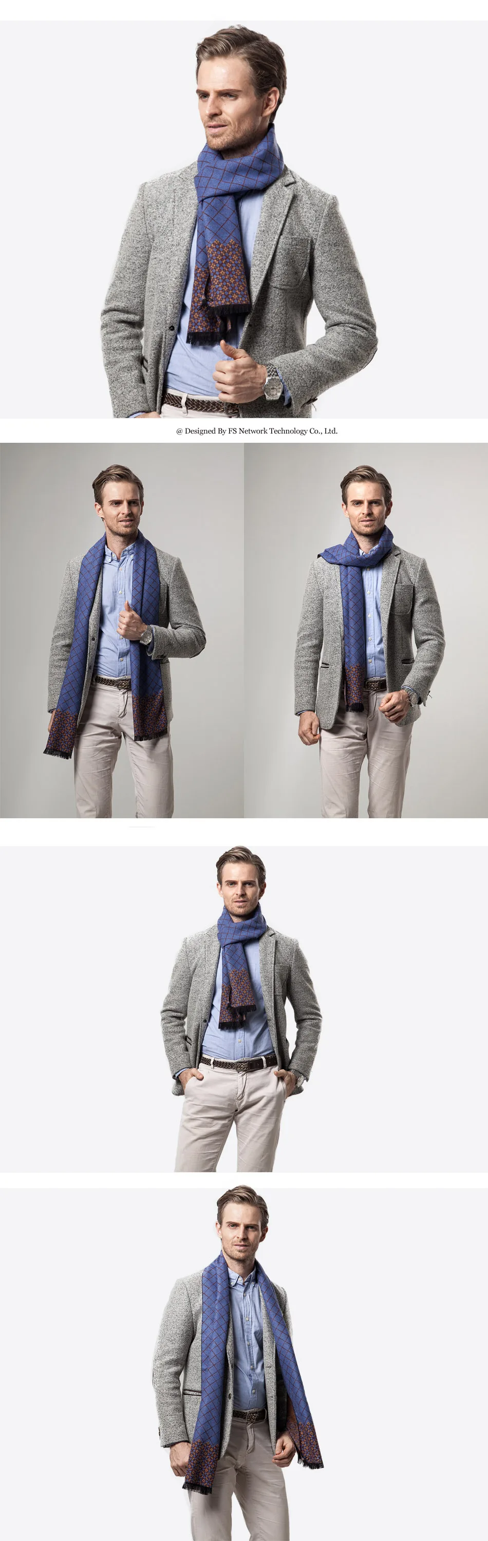 FS зимний теплый шотландский клетчатый шарф, мужские брендовые шерстяные кашемировые шарфы, дизайнерские мягкие шарфы, мужские длинные шали, роскошный бренд, новинка