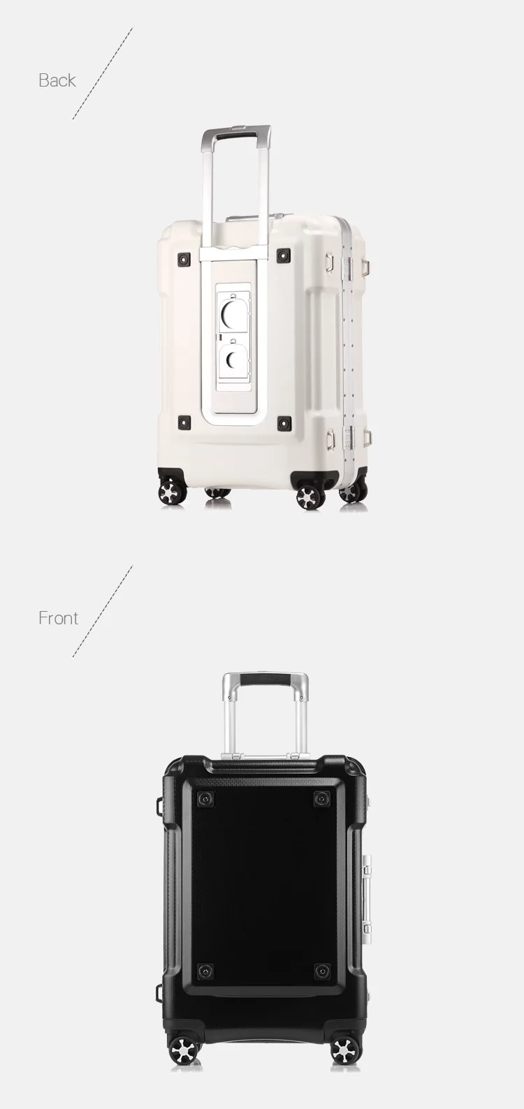 20 24 29 дюймов багаж на колёсиках алюминиевая рама дорожная сумка с колесиками с TSA замком Hardside чемодан