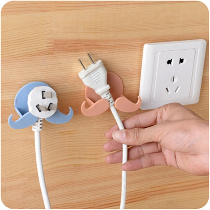 C090 creative beard paste type power plug hook electrical connector hanger wholesale | Дом и сад