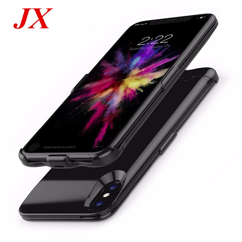 

2018 Newest Super Ultra-thin 5200 mah Backup Charger Cover Smart Power Bank For iphone X Battery Case