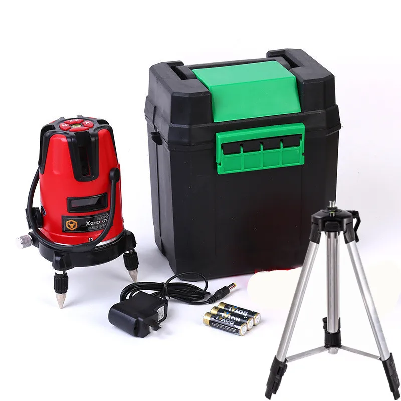 

Laser Level Automatic Self Leveling 360 Vertical & Horizontal Tilt Degrees Rotary LD 650Nm Outdoor Mode 5 Lines 6 Points