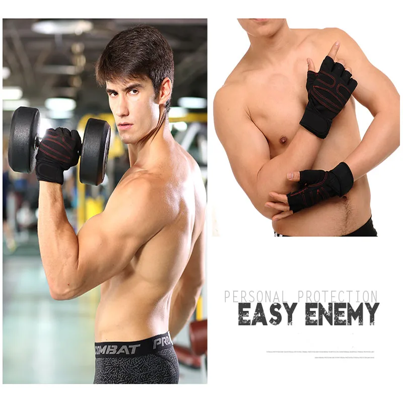 Gym Gloves Heavyweight Sports Exercise Weight Lifting Gloves Body Building Training Sport Fitness Gloves