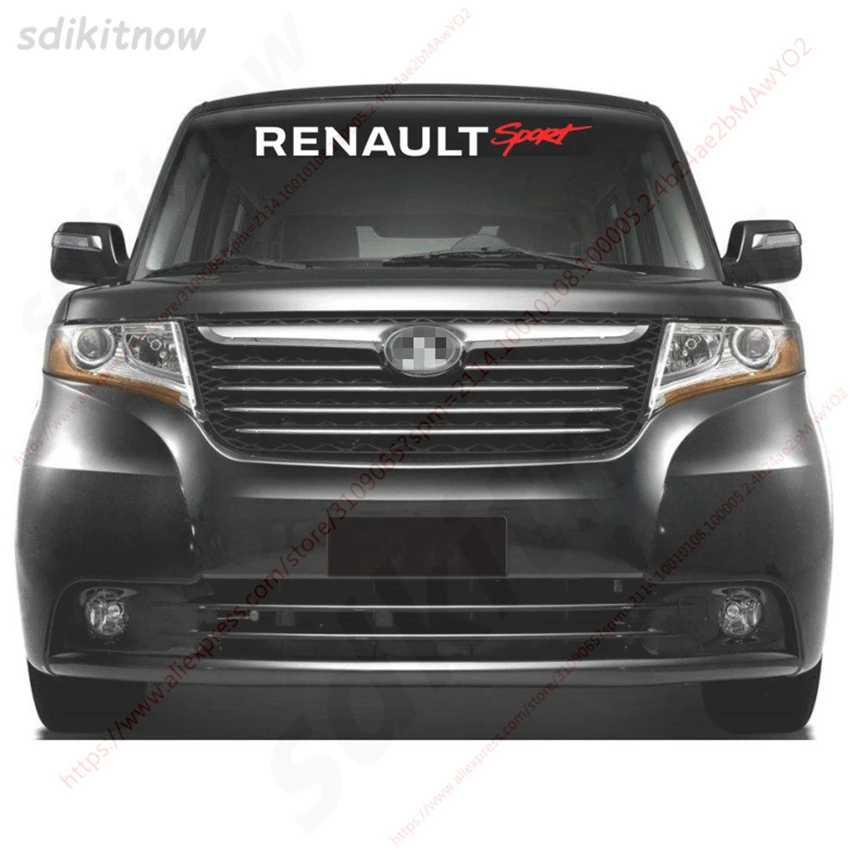 

80cm Car Front Rear Windshield Sticker France Sports Decal Styling For Renault Megane 2 3 Scenic Laguna 2 Captur Fluence