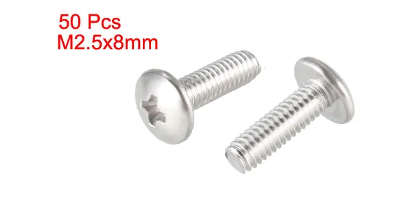 uxcell 50 Pcs M2.5x8mm Stainless Steel Countersunk Flat Head Phillips Machine Screws Bolts uxcell 50 Pcs M2.5x8mm Stainless Steel Countersunk Flat Head Phillips Machine Screws Bolts