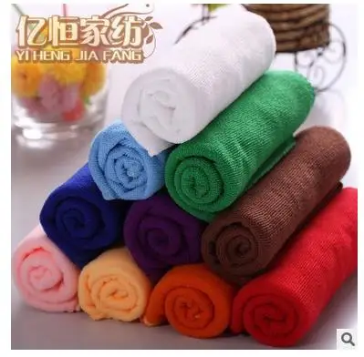 

Yellow microfiber car wash towel multi-purpose kitchen towel cleaning absorbent towel 30x30cm-1
