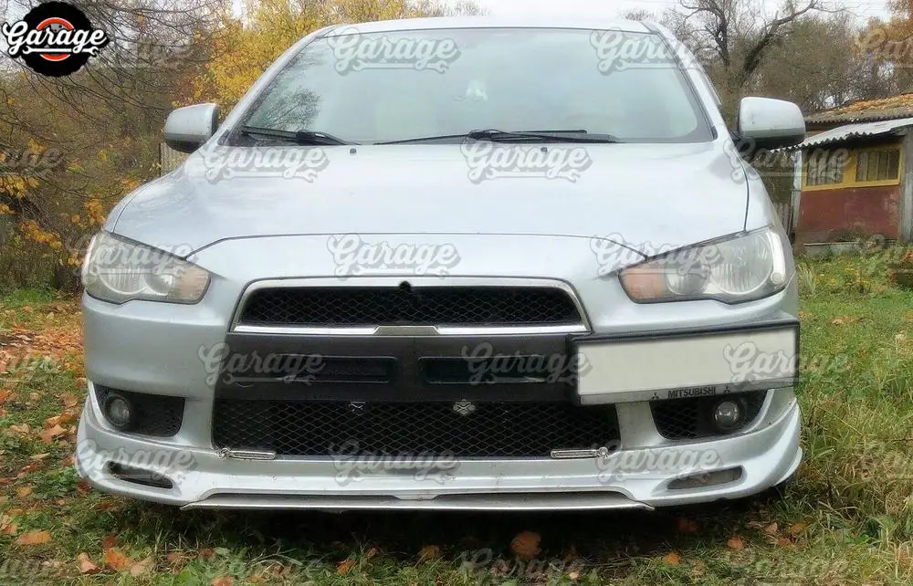 Бампер Воздухозаборники для Mitsubishi Lancer 10 2007- ABS пластиковые накладки реснички брови Чехлы для отделки аксессуары для автомобиля Стайлинг тюнинг