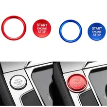 Для VW Golf 7 MK7 VII GTI R Tiguan Jetta CC Arteon Passat B8 Touareg T-roc автомобильный двигатель кнопка запуска стоп кольцо зажигания накладка
