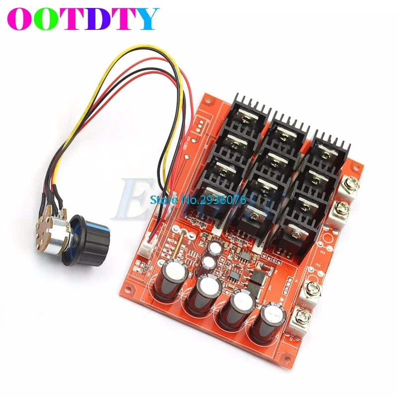 

DC10-50V Motor Speed Control PWM HHO RC Controller 12V 24V 48V 3000W MAX 60A MY16_35