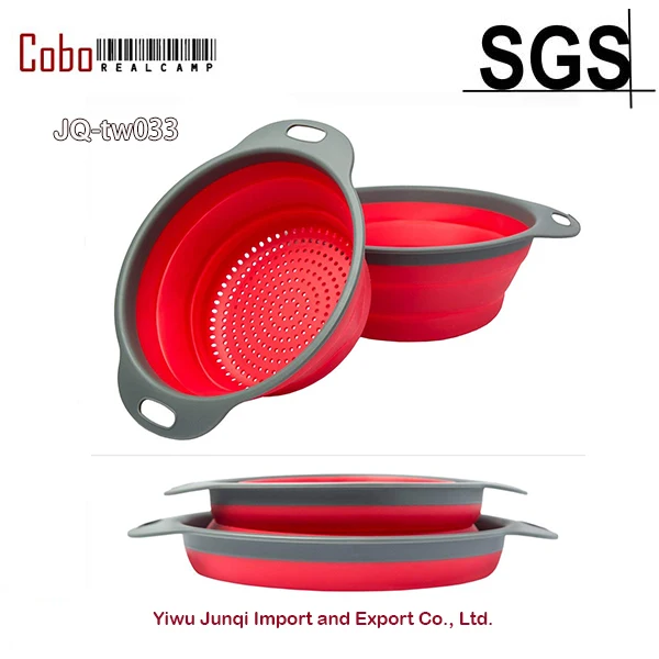 2 Collapsible Colander Mixing Bowl Strainer Colander Set Silicone