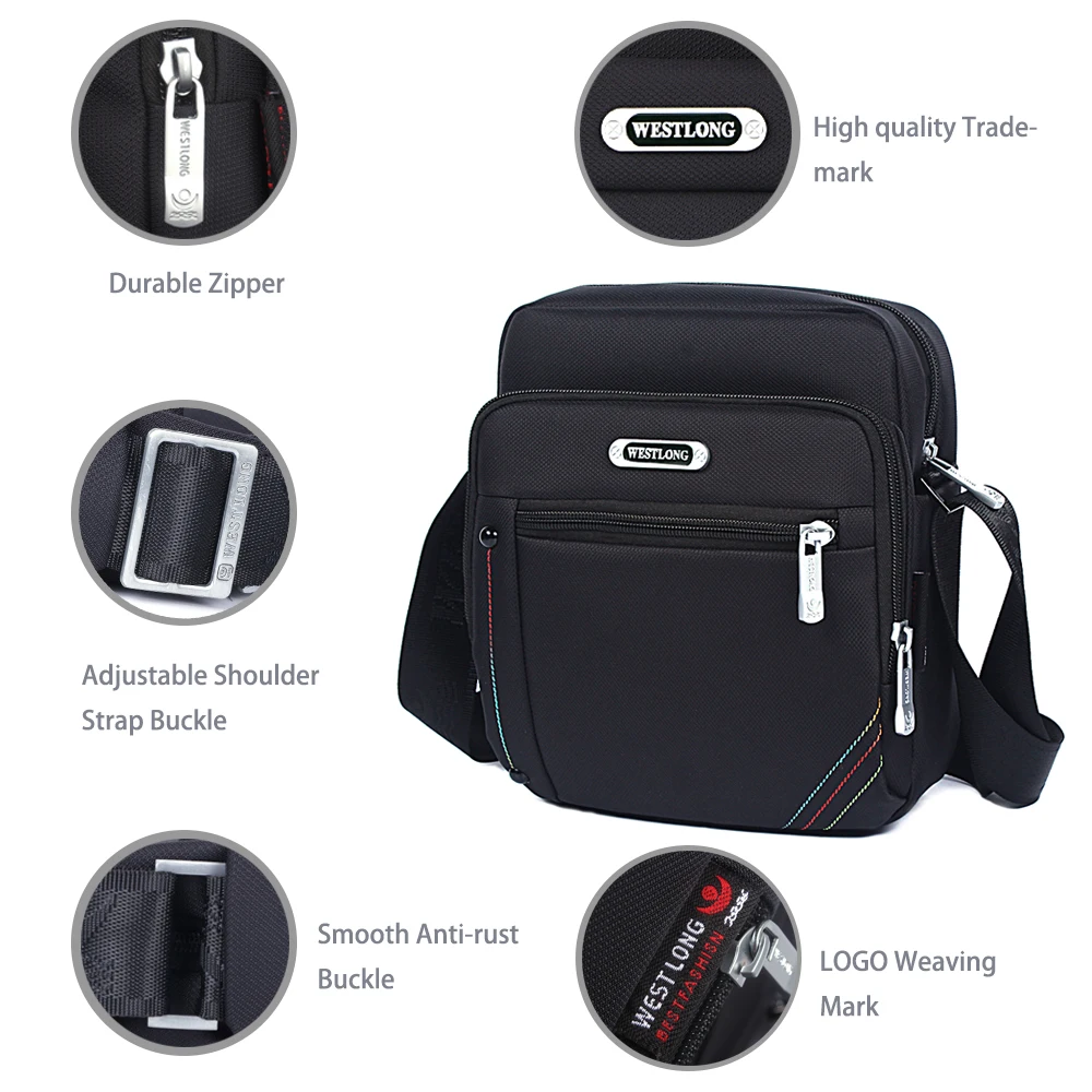 Мужские сумки на плечо, деловая сумка, модная сумка-мессенджер, повседневные сумки, дорожные Черные Водонепроницаемые сумки через плечо с клапаном, высокого качества 3G136