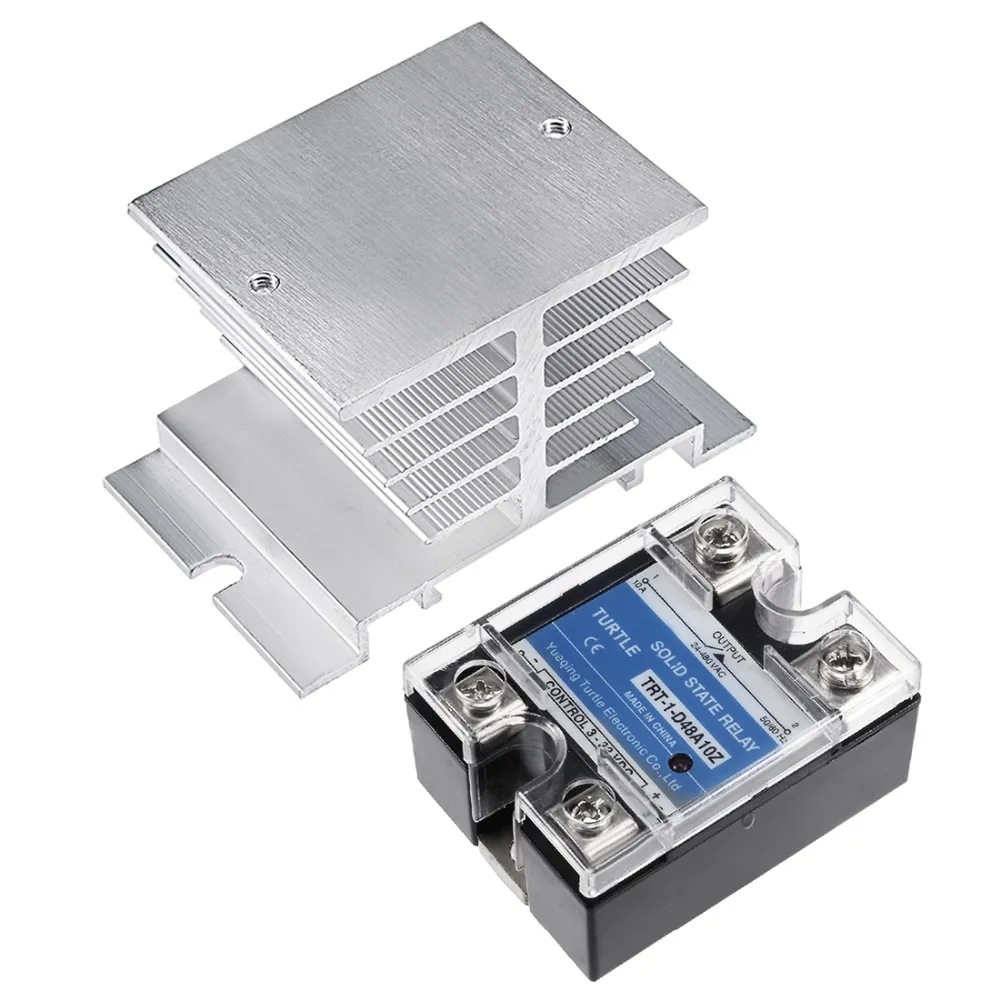 

UXCELL 1PCS Solid State Relay DC 3-32V to AC 24-480V 10/25A Single Phase Module DC to AC Solid State Relays Power Supplies