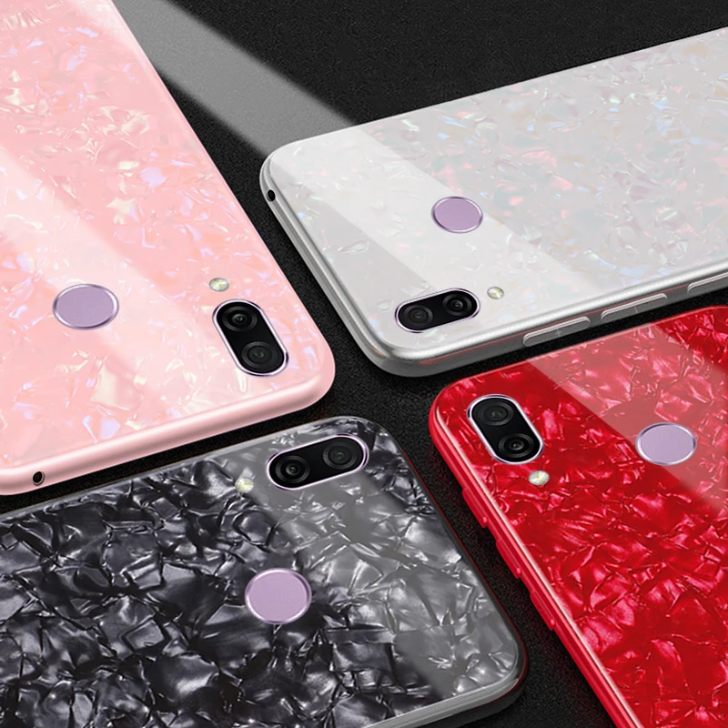 Закаленное Стекло чехол для huawei P20 Lite Pro Роскошный Гибридный задняя крышка