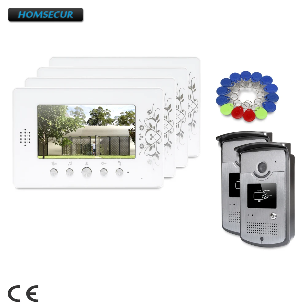 

HOMSECUR 7" Video Door Entry Call System with Intra-monitor Audio Intercom for Apartment XC001+XM709