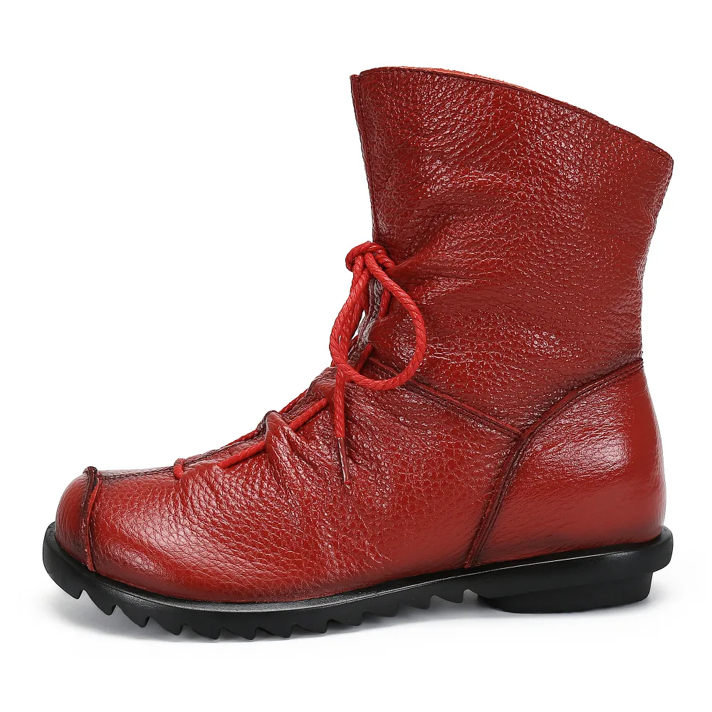 Casuales Mujeres Tobillo Saguaro La camel Plush black Genuino Mujer Lace Negro Invierno Plush Otoño Vendimia Plataforma rojo Zapatos Botas 2018 Plush camel De red Up Cuero OrFwOnp