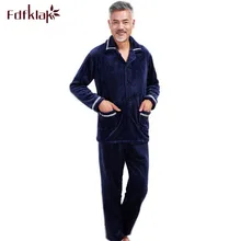 Fdfklak pijama masculino, пижама размера плюс, Мужская пижама, набор, Осень-зима, Пижама для мужчин, утолщенная фланелевая Мужская одежда для сна, L-3XL