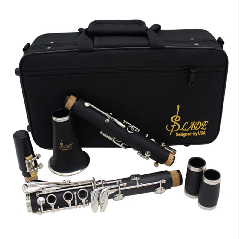 

Clarinet 17 Key BB Flat Soprano Binocular clarinete with Cork Grease Cleaning Cloth Gloves 10 Reeds Screwdriver Reed Case