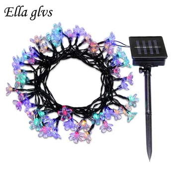 

Solar String Lights 8M/60LED 10M/100LED Fairy Flower Blossom Christmas Fairy Party Lights Outdoor Holiday Garden