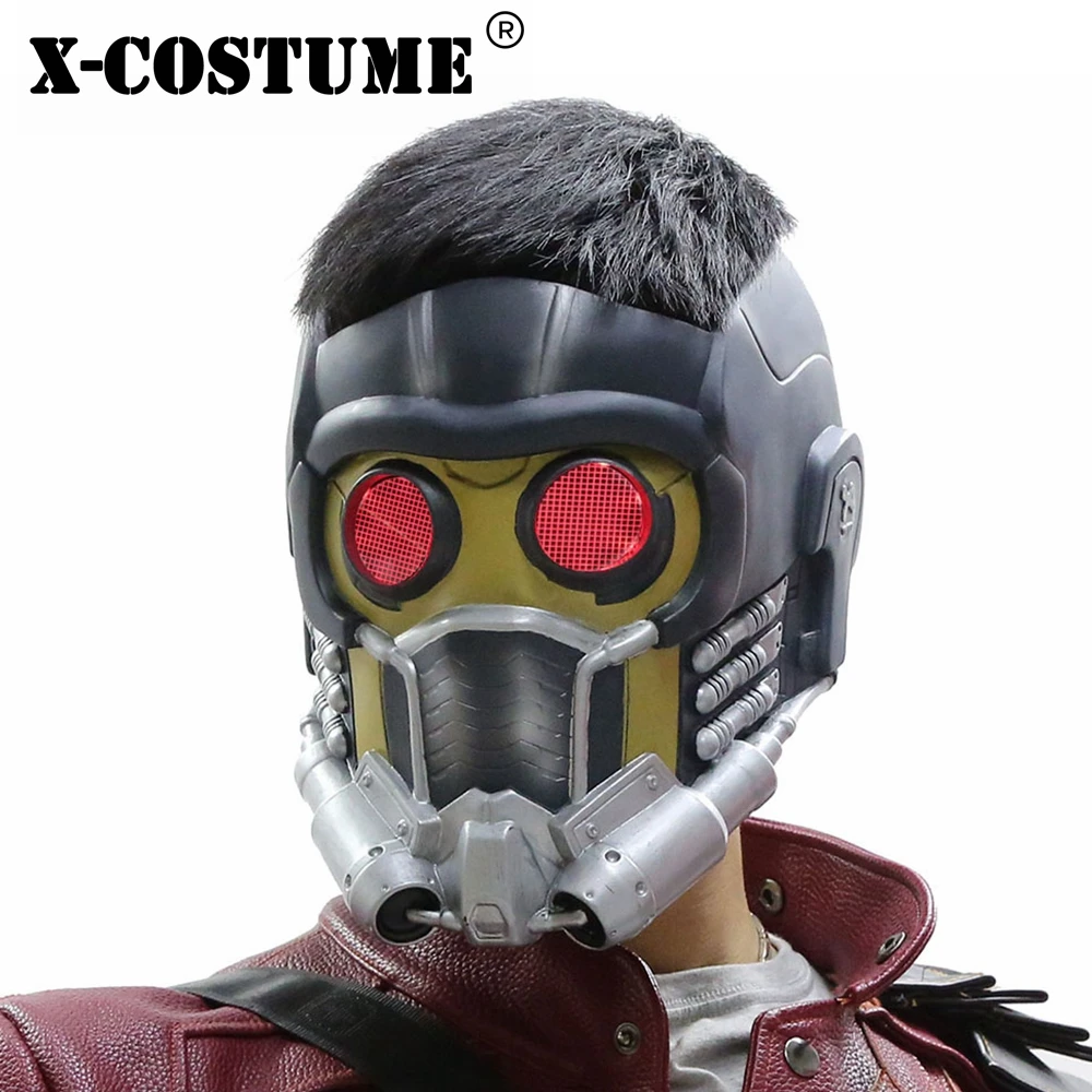 X-COSTUME Хранитель Galaxy Star лорд шлемы фильм Косплэй Опора Личность Прохладный маска