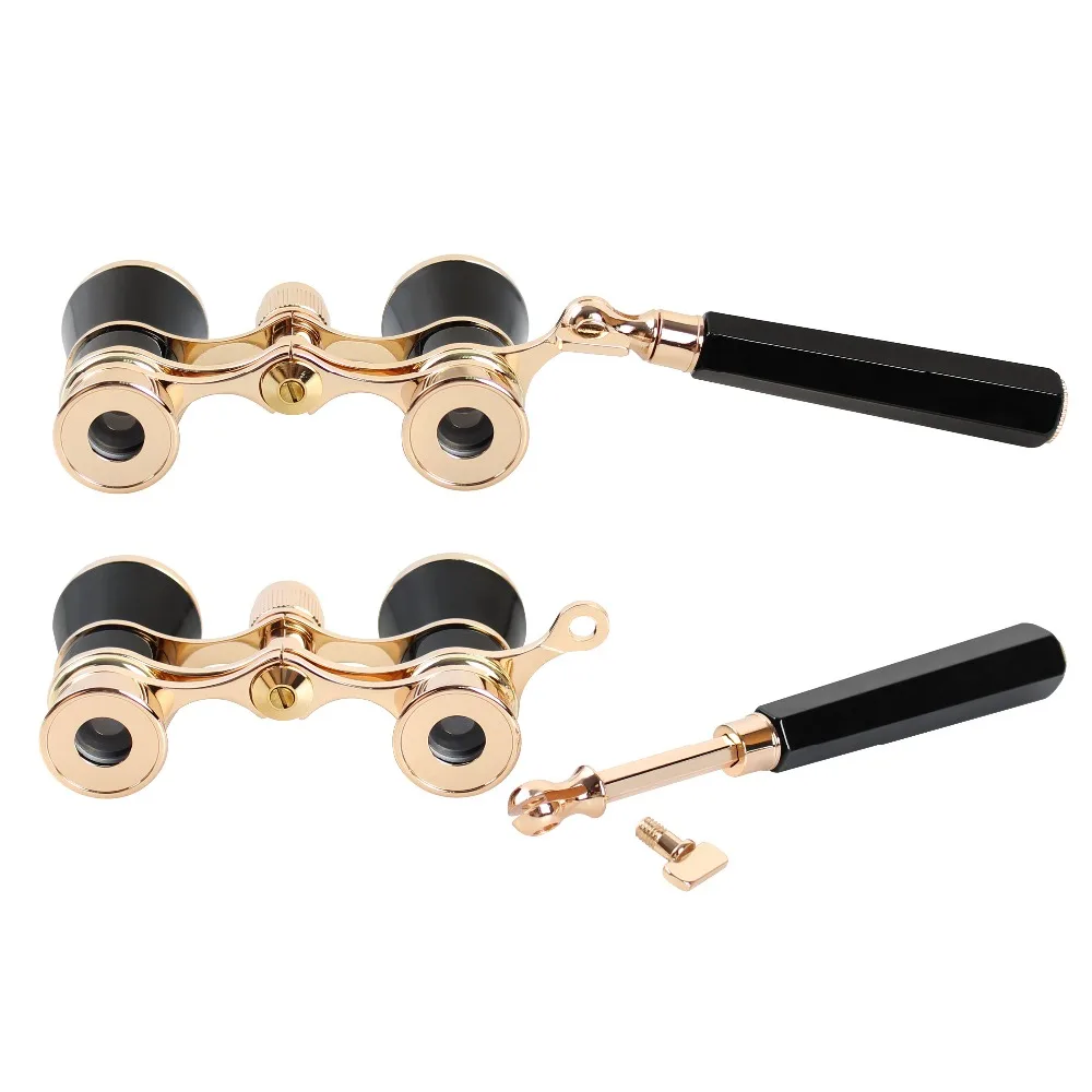 Óculos de Ópera 3x25 Ópera Binocular Telescópio Lens Revestido Teatro Vidro Senhora Vidro Revestido Punho Telescopio Presentes Mulheres Meninas 8 Telescópio e binóculos