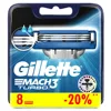 Hojas de afeitar reemplazables para hombres Gillette Mach 3 Turbo cuchilla de afeitar 8 Uds casetes de mak3 cartucho de afeitado mach3 ► Foto 3/6