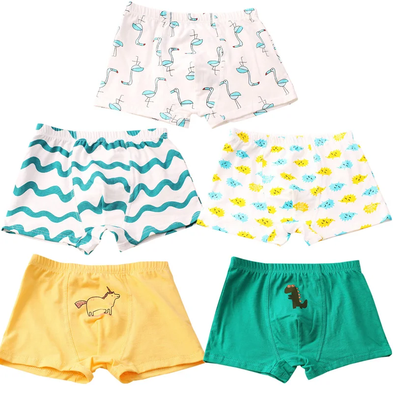 

4pcs/Set Cartoon Cotton Boys Boxers Hedgehog Dianosaur Flamingo Kids Boys Briefs Panties Underwear Children Underpants Clothing