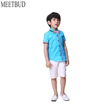 MEETBUD 2018 New summer baby boys clothing set children casual clothes cotton solid boys costume