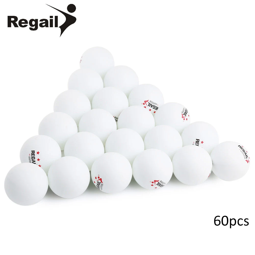 REGAIL 60 шт./компл. мячи для настольного тенниса, 3 звезды, 40 мм на открытом воздухе практика для пинг-понга для спортивных развлечений/Профессиональный Macth - Цвет: White