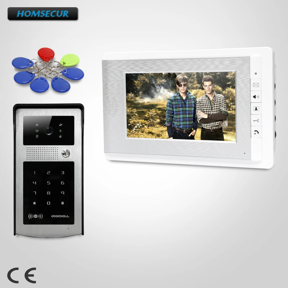 

HOMSECUR 7inch Video Door Entry Phone Call System with IR Night Vision for Home Security XC004-S+XM708-S