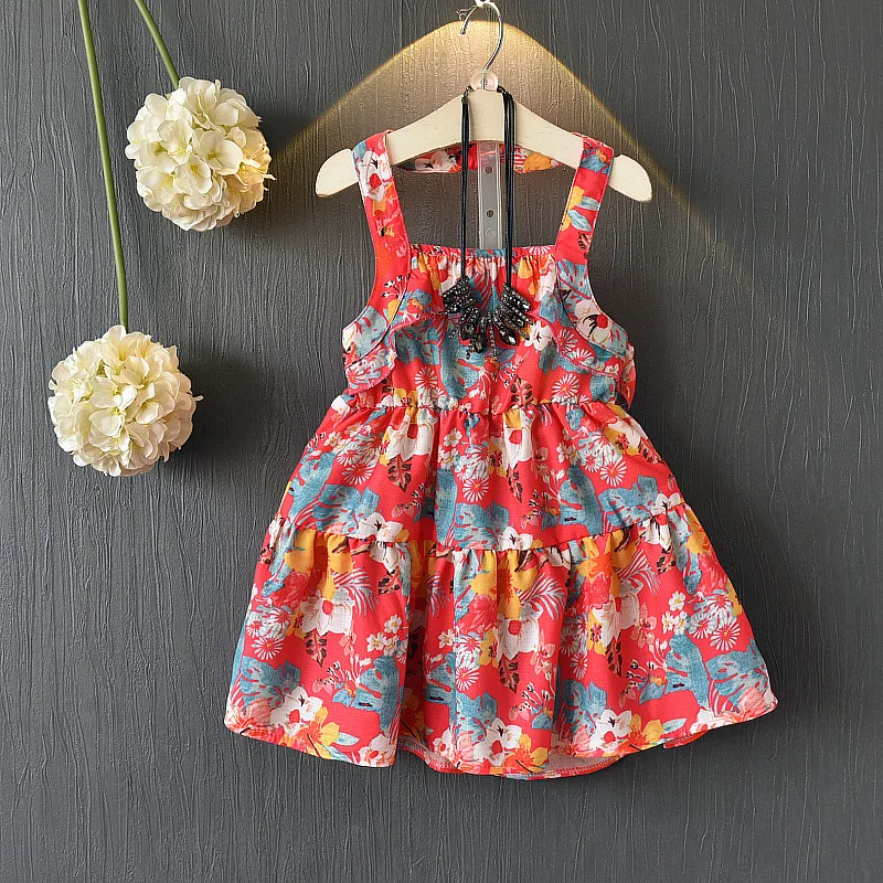 

Kids Evening & Formal Baby Girl Sleeveless dressing with big flowers