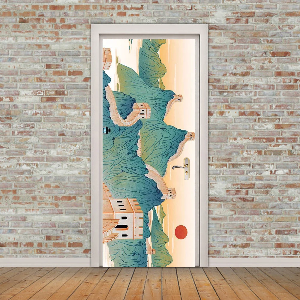 Романтическая дверь прилипает украшение в виде Метопа спальни дверь очень Любовь дизайн двери палочки День Святого Валентина День памяти - Цвет: Door Stickers35