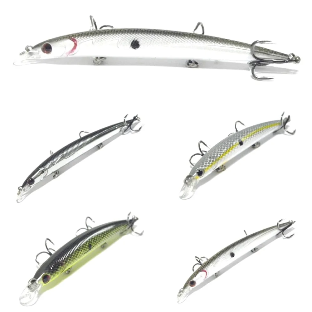 

wLure 14.4g 13.5cm 3 Treble Hooks Long Lure Body Tight Wobble Floating Fishing Lure M752