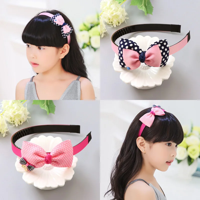 

Children's Bow Hair Band With Teeth Anti-slip Head Band Princess Girls Lovely Hair Hoop Hair Accessories