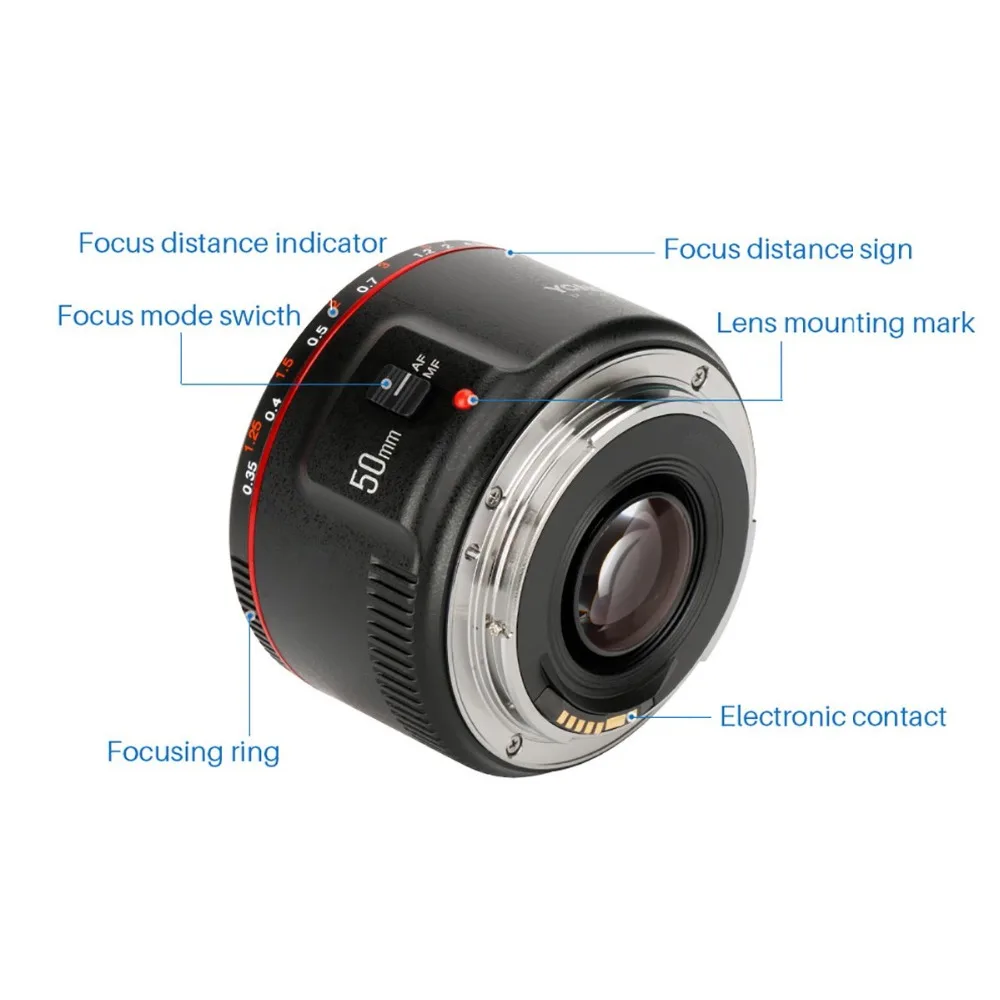YONGNUO YN50mm F1.8 II объектив стандартный основной Большая диафрагма Автофокус Объектив