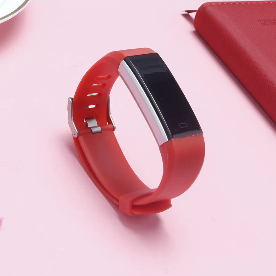Accalia ID115plusHR smart wristband waterproof exercise multiple sports modes track soft&light for man&woman support andriod&ios
