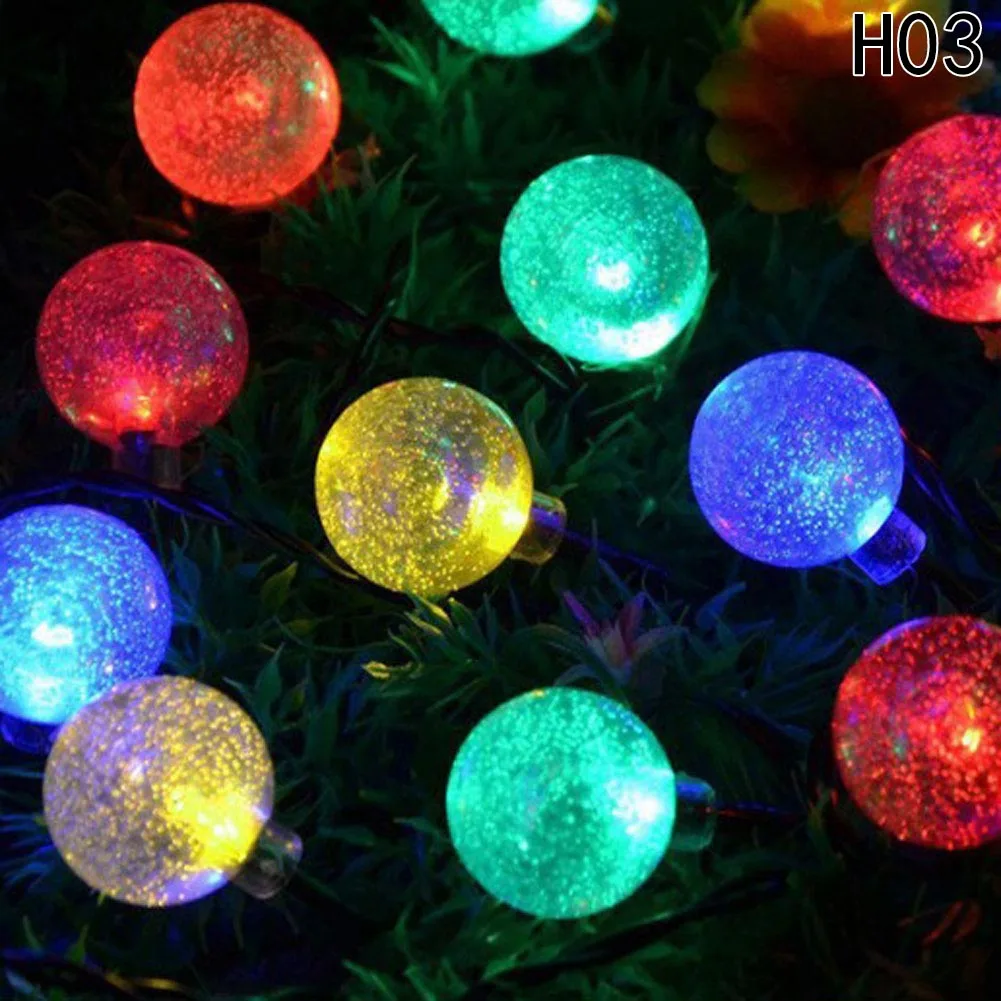 Solar Powered Christmas Tree Decor Waterproof 6m 30 Leds Crystal