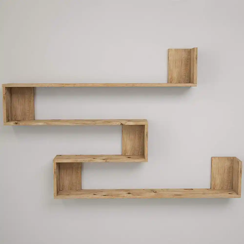 Shelf&Shelf MADE IN TURKEY Modern Bookshelf Decorative Living Room Wood