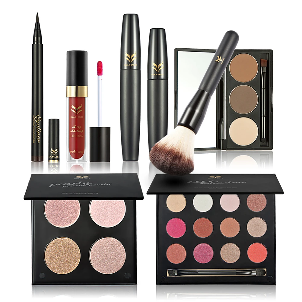 

7 Pcs Cosmetics Powder Foundation Brush Eye Shadow Mascara Eyeliner Make Up Kit