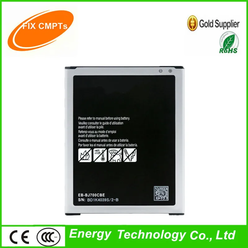 Испытание 100% Оригинальный Аккумулятор EB-BJ700BBC EB-BJ700CBE Для Samsung GALAXY J7 2015 J7008 J700F J7009 J7000