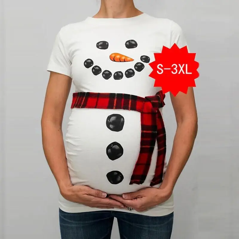 

Nursing Tops Maternity Clothes Tees Maternity Clothing T-shirt Pregnancy Christmas Clothes For Pregnant Women without scraf