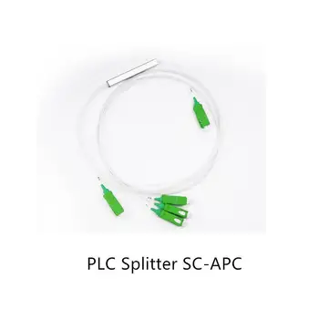 

100pcs splitter coupler for Fused Biconical Taper Type SM PLC 1*4 SC/APC Fiber Optic Splitter